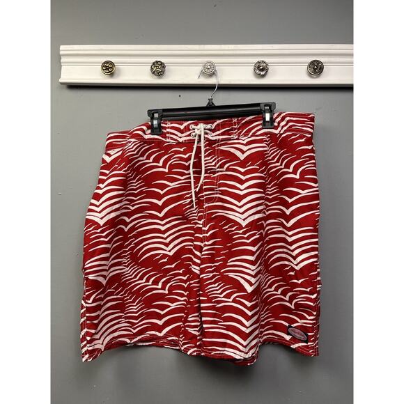 Vineyard Vines Board Shorts Mens 40 Red White Swim Trunks Performance Pockets - Picture 1 of 7